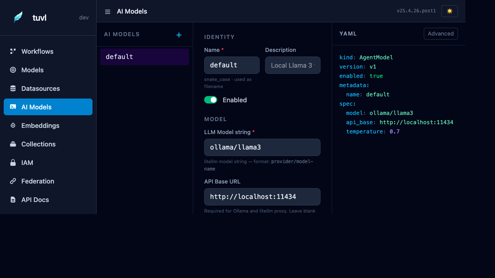 AI Models page